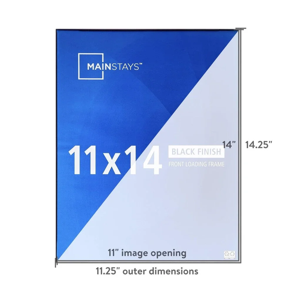 Mainstays 11x14 Front Loading Gallery Picture Frame - Black with Free Shipping